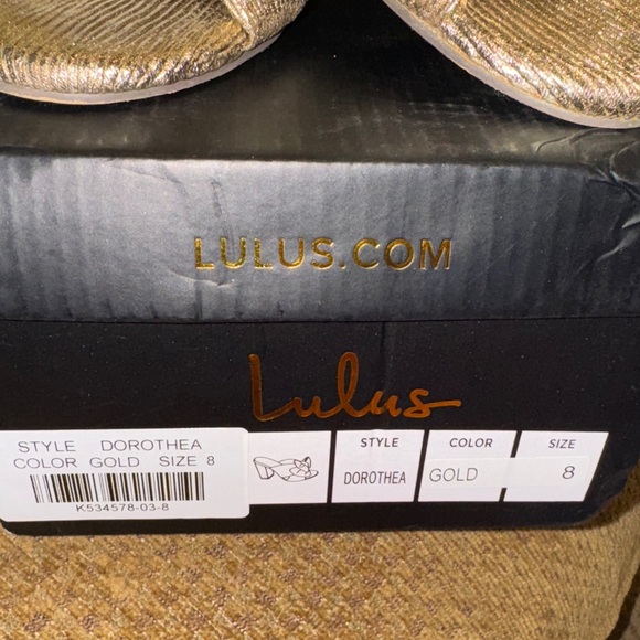 Lulu's Metallic Gold Bow Mules - Picture 2 of 5